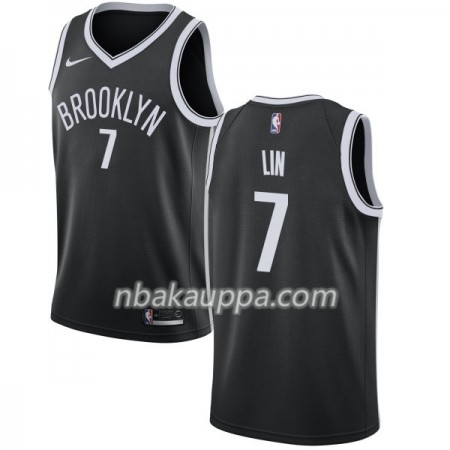 Brooklyn Nets Jeremy Lin 7 Nike 2017-18 Musta Pelipaidat Swingman - Miesten